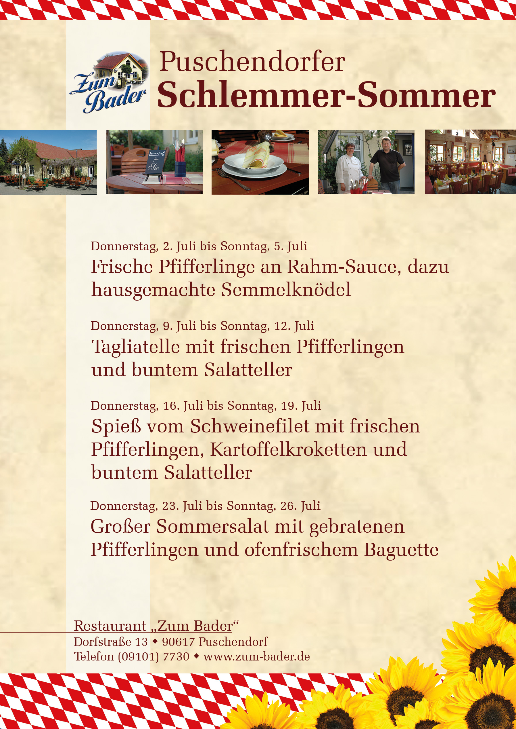Speisekartenauszug, Text